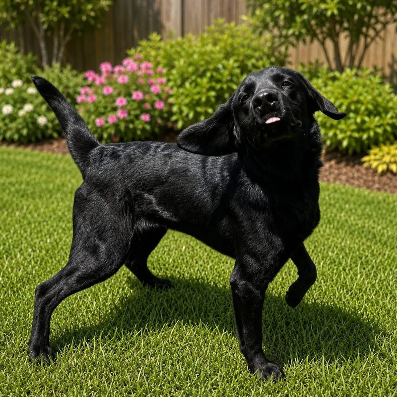 A baby medium-sized male Black Labrador Retriever dog named Onyx for adoption in Jay, NY