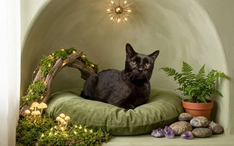 A senior large-sized male Black Domestic Short Hair cat named Thackery Binx for adoption in Albany, NY
